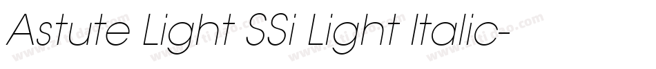 Astute Light SSi Light Italic字体转换